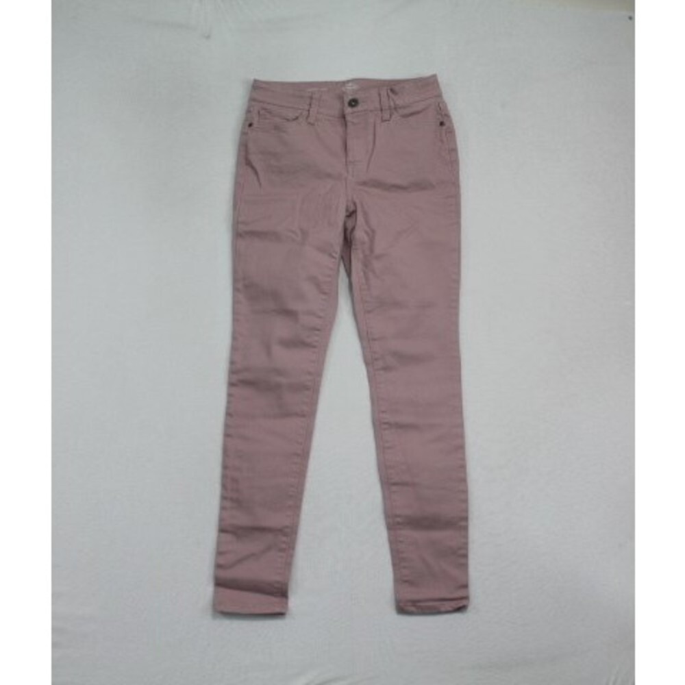 St John's Bay‎ Skinny Jeans Womens 4 Pink Excellent Stretch Mid Rise Denim